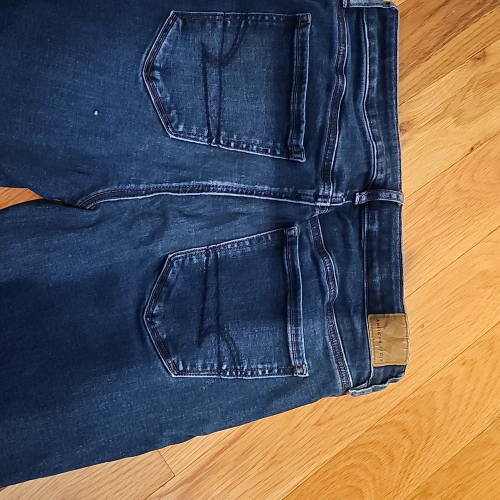 American Eagle Outfitters Dark Blue Flare Jeans - Picture 4 of 4